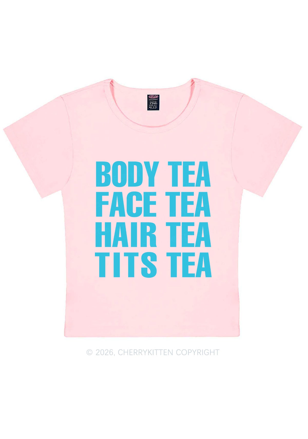 Body Face Hair Txts Tea Y2K Baby Tee Cherrykitten