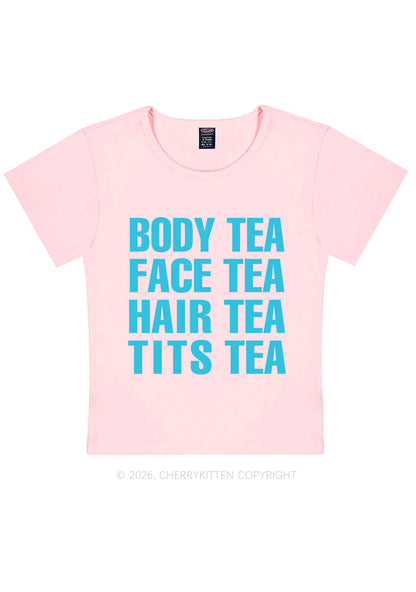 Body Face Hair Txts Tea Y2K Baby Tee Cherrykitten