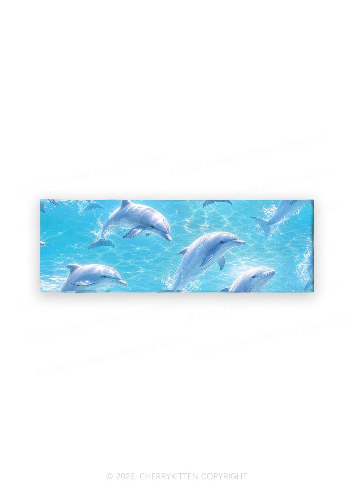 Blue Dolphin Y2K Print Headband Cherrykitten