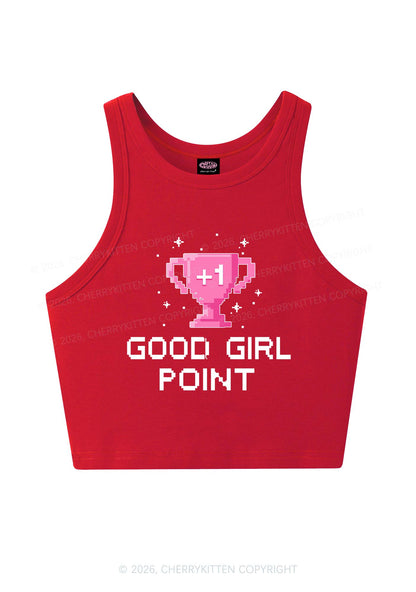 Good Girl Point Y2K Crop Tank Top Cherrykitten