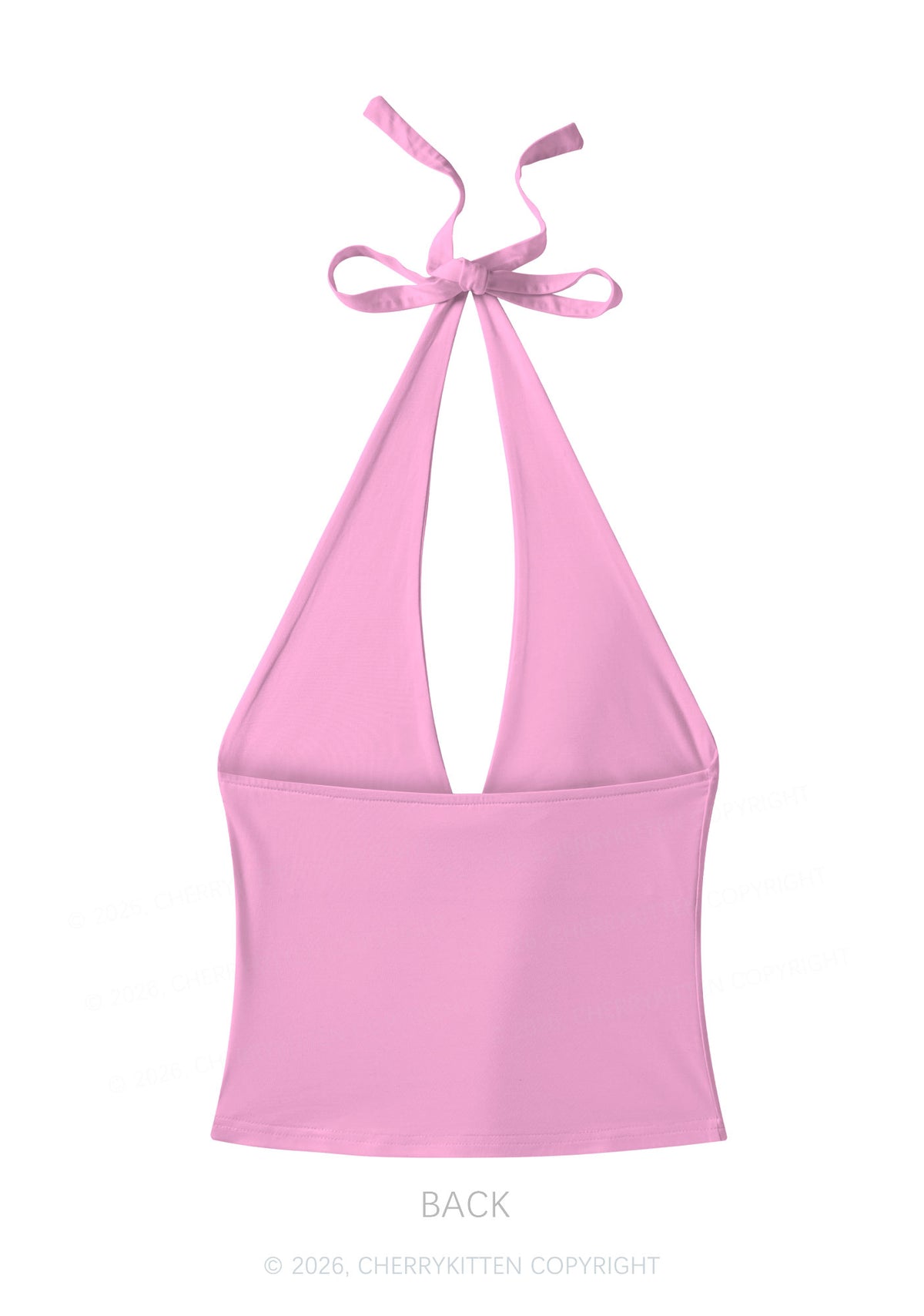 Sassy Rat Y2K Print Halter Deep V Neck Cami Cherrykitten