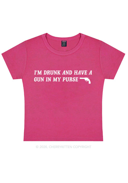 Im Drunk Y2K Baby Tee Cherrykitten