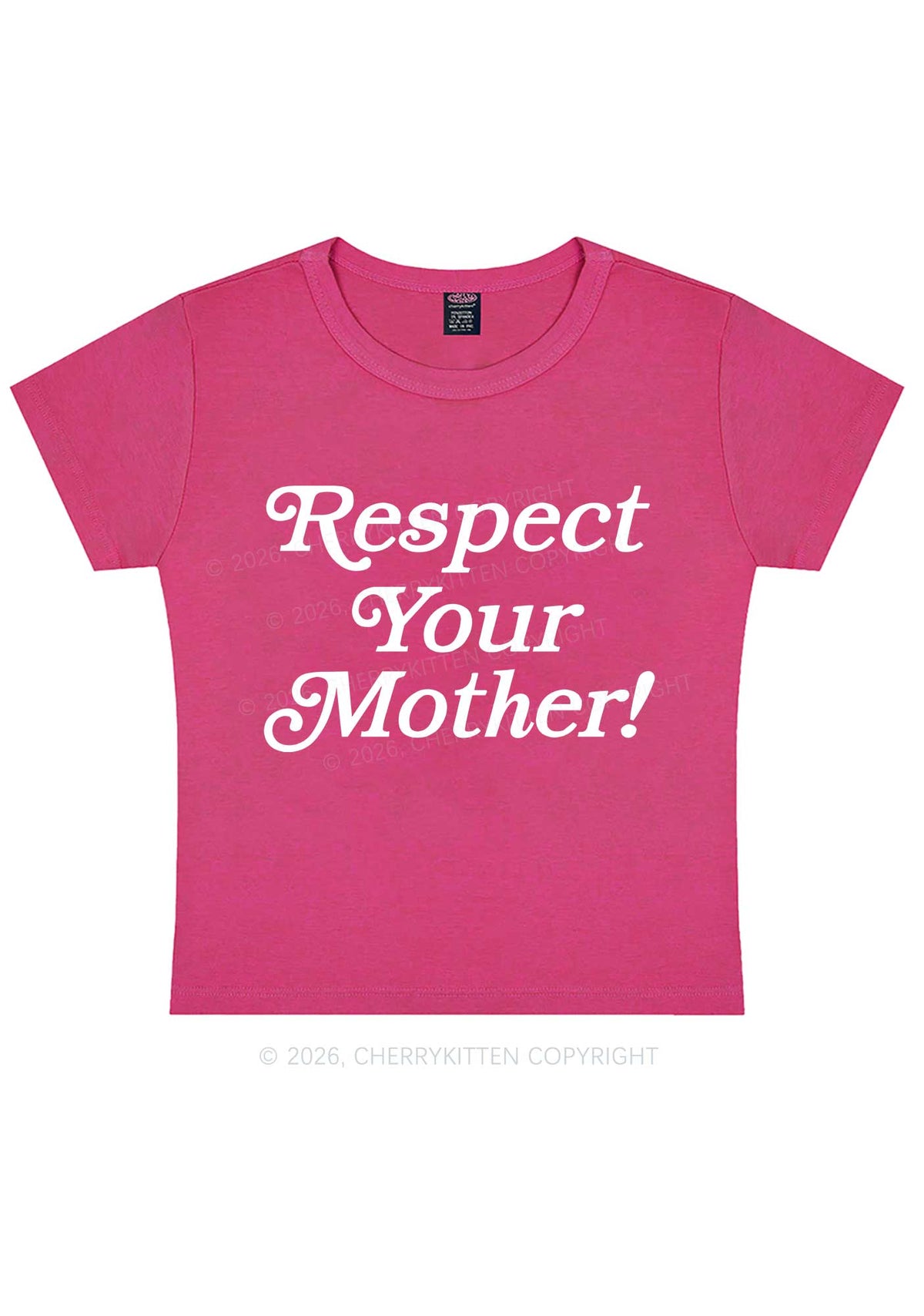 Respect Your Mother Y2K Baby Tee Cherrykitten