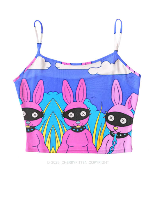 BDSM Bunny Y2K Mesh Cami Tank Cherrykitten