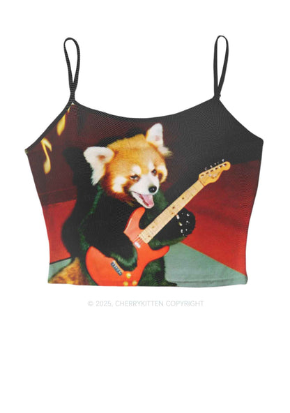 Guitar Raccoon Y2K Mesh Cami Tank Cherrykitten