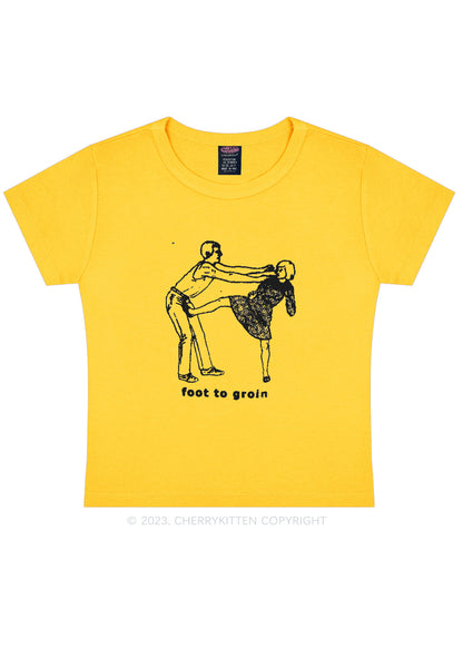 Foot To Groin Y2K Baby Tee Cherrykitten