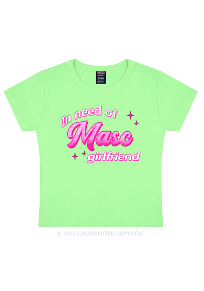 Need Masc Girlfriend Pride Y2K Baby Tee Cherrykitten