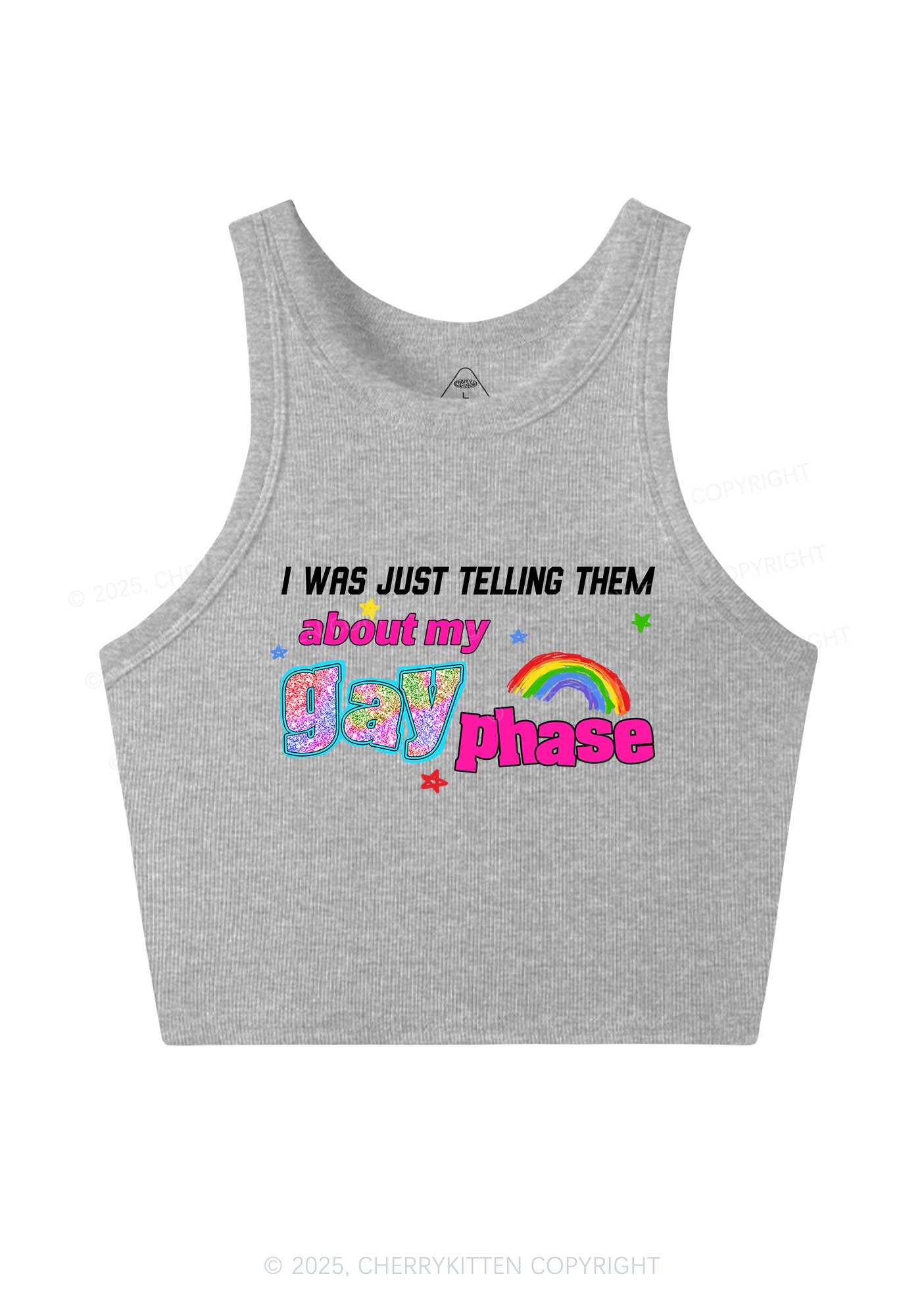 My Gay Phase Pride Y2K Crop Tank Top Cherrykitten