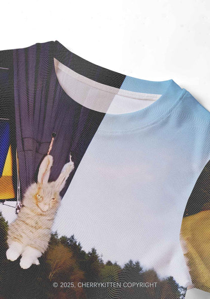 Kitten Camping Y2K Mesh Crop Top Cherrykitten