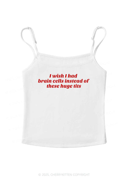 I Wish Brain Cells Y2K Spaghetti Strap Cami Cherrykitten