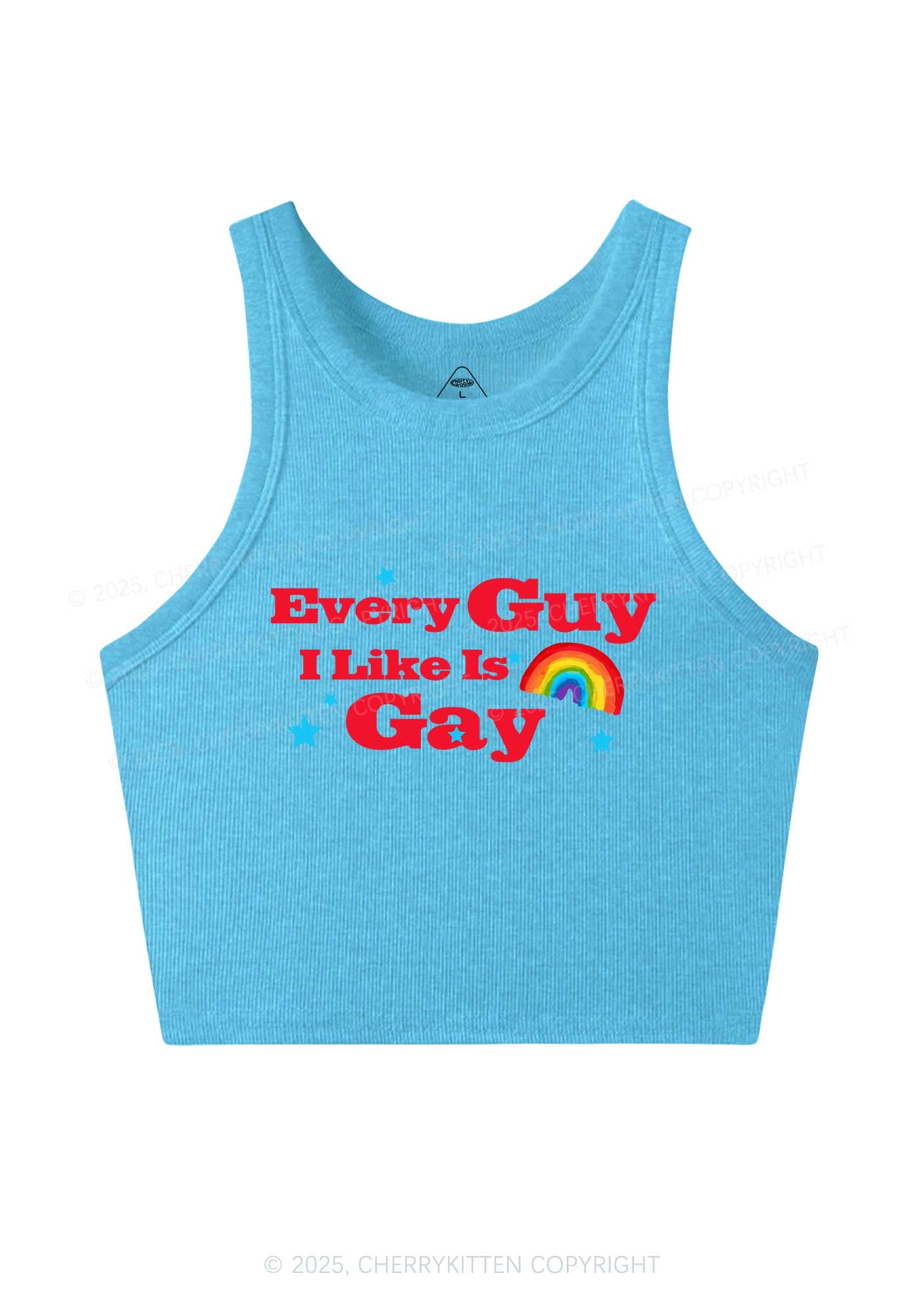 I Like Gay Pride Y2K Crop Tank Top Cherrykitten