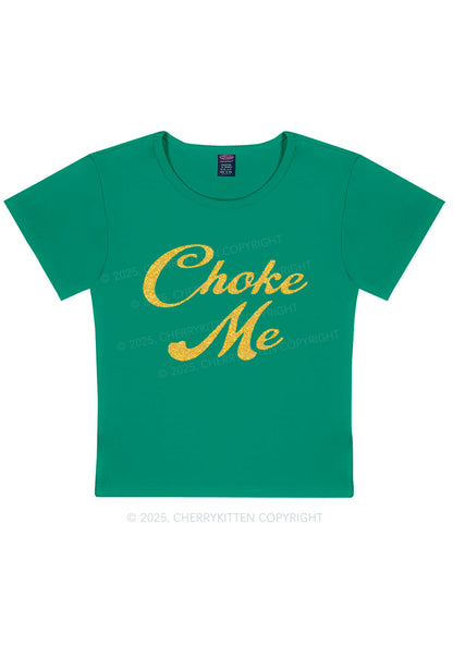 Glitter Choke Me Y2K Baby Tee Cherrykitten
