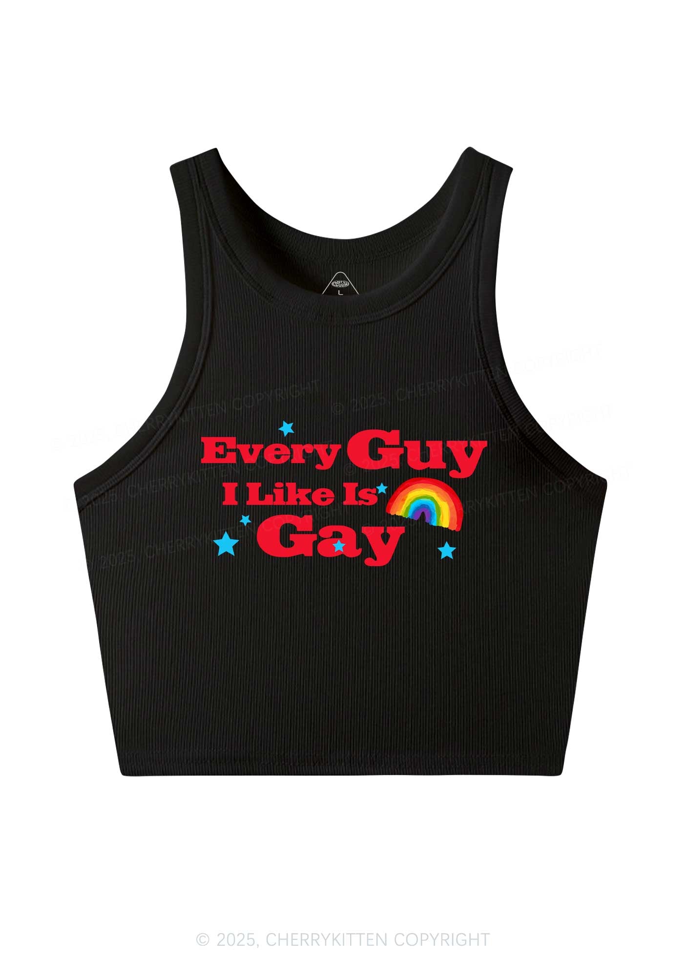 I Like Gay Pride Y2K Crop Tank Top Cherrykitten