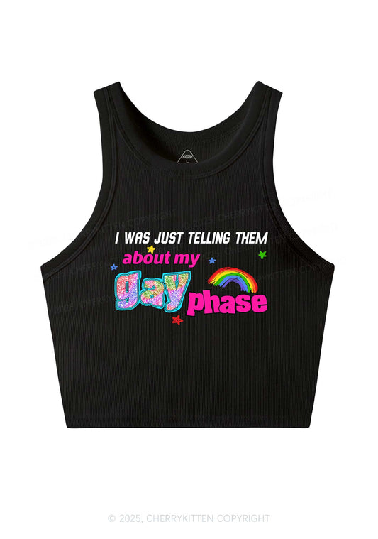 My Gay Phase Pride Y2K Crop Tank Top Cherrykitten