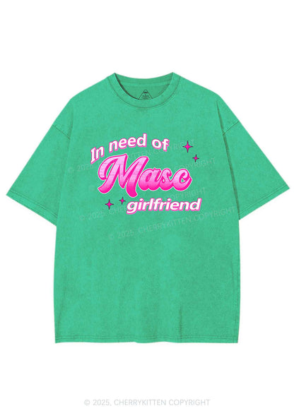 Need Masc Girlfriend Pride Y2K Shirts Washed Tee Cherrykitten