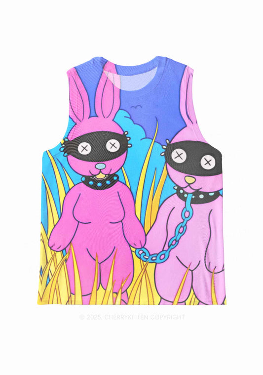 BDSM Bunny Y2K Mesh Muscle Tank Cherrykitten