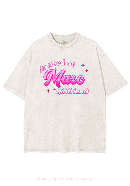 Need Masc Girlfriend Pride Y2K Shirts Washed Tee Cherrykitten