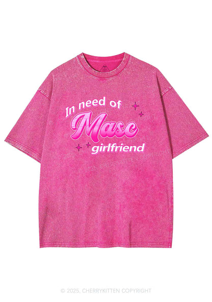 Need Masc Girlfriend Pride Y2K Shirts Washed Tee Cherrykitten