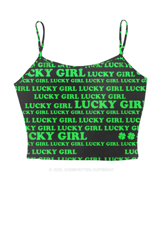 Lucky Girl Y2K Mesh Cami Tank Cherrykitten