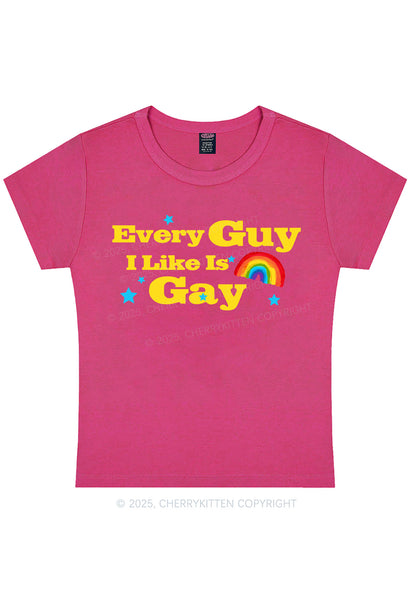 I Like Gay Pride Y2K Baby Tee Cherrykitten