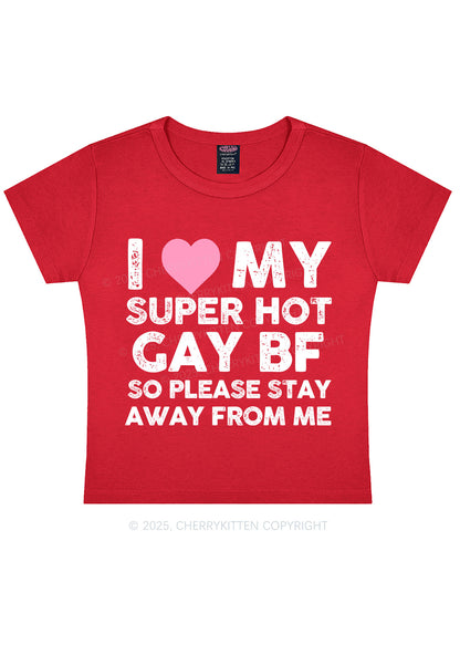 I Love My Hot BF Pride Y2K Baby Tee Cherrykitten