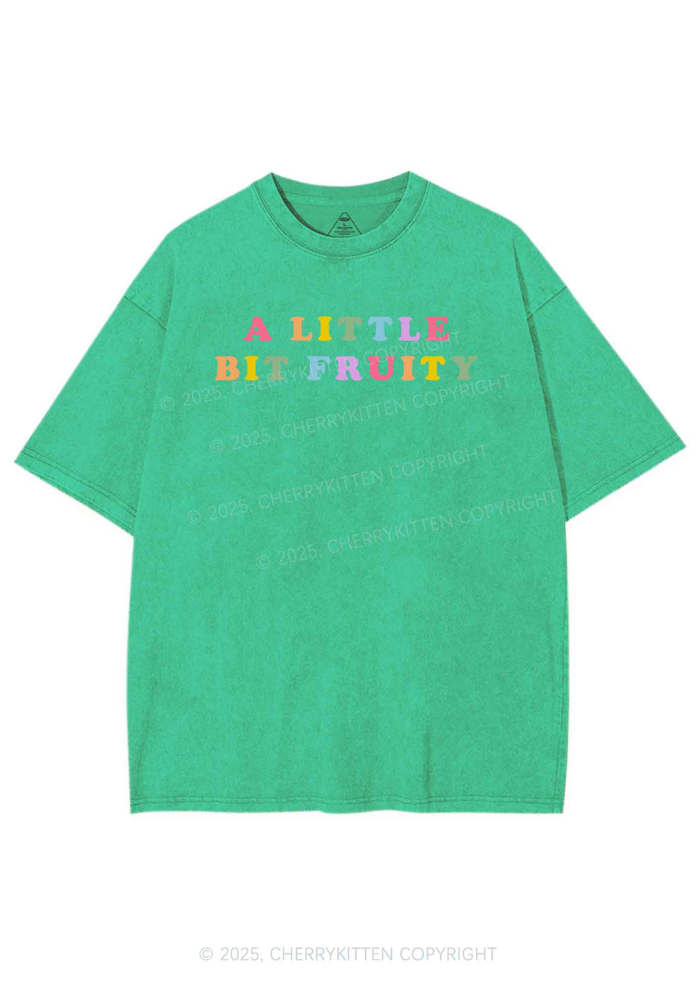 Bit Fruity Pride Y2K Shirts Washed Tee Cherrykitten