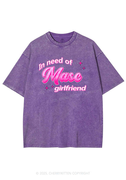 Need Masc Girlfriend Pride Y2K Shirts Washed Tee Cherrykitten
