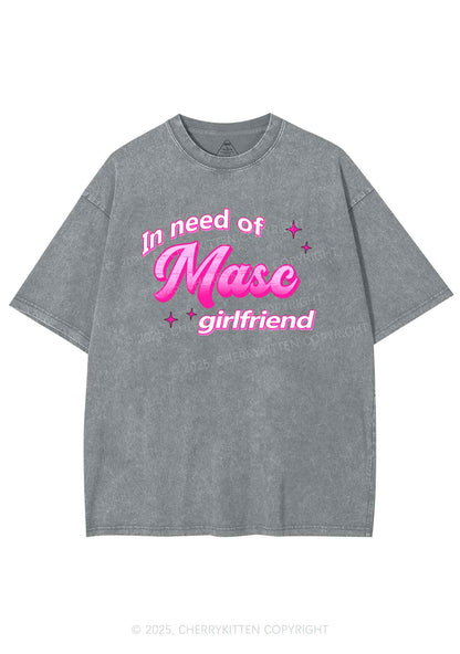Need Masc Girlfriend Pride Y2K Shirts Washed Tee Cherrykitten