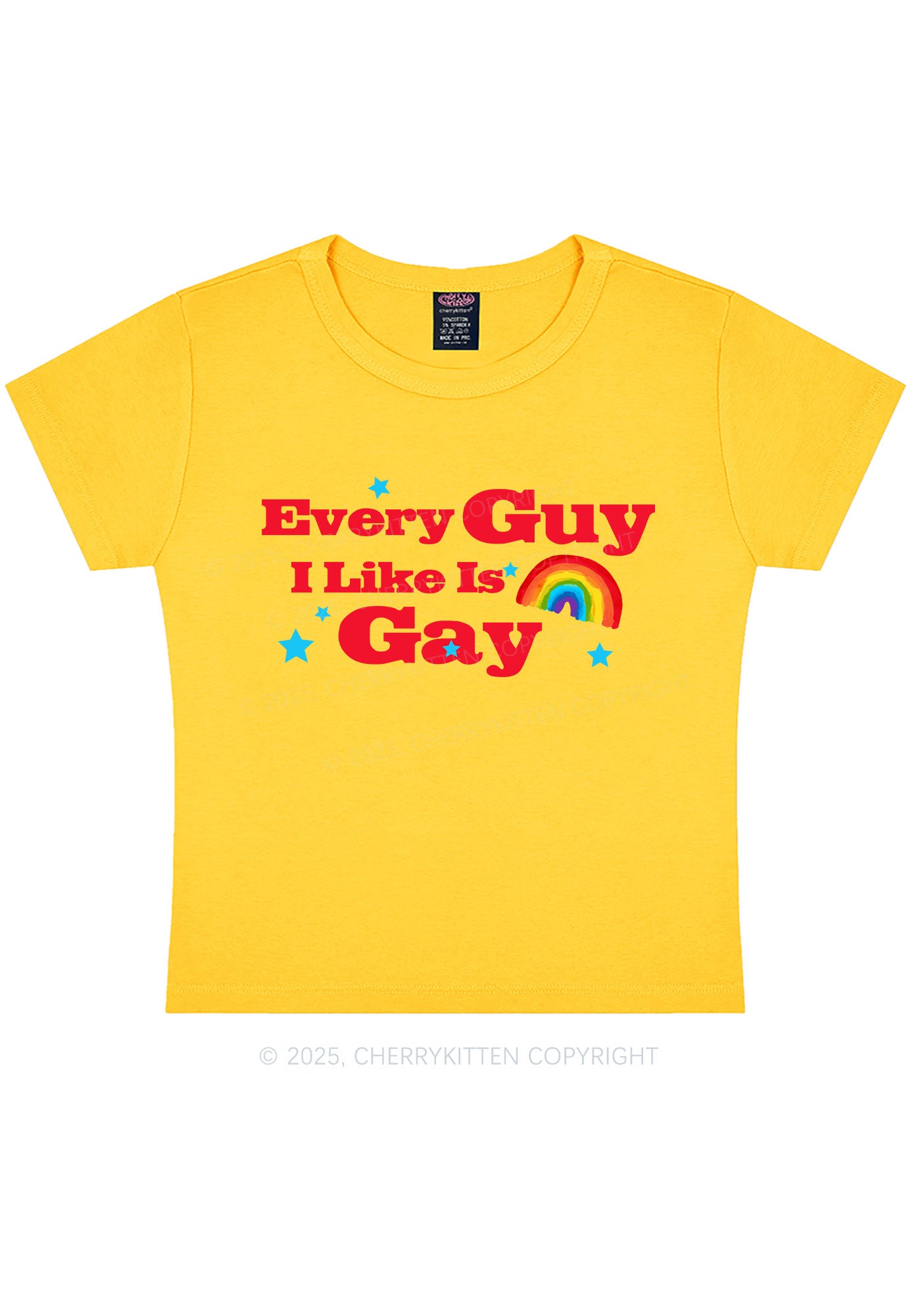I Like Gay Pride Y2K Baby Tee Cherrykitten