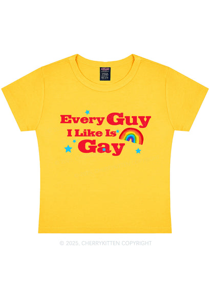 I Like Gay Pride Y2K Baby Tee Cherrykitten