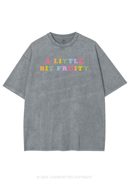 Bit Fruity Pride Y2K Shirts Washed Tee Cherrykitten