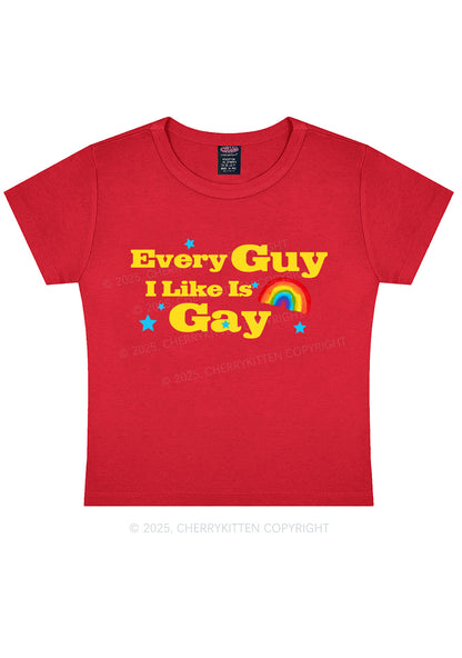 I Like Gay Pride Y2K Baby Tee Cherrykitten