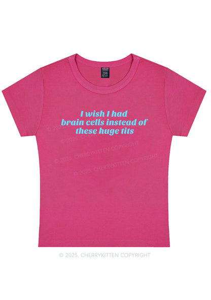 I Wish Brain Cells Y2K Baby Tee Cherrykitten