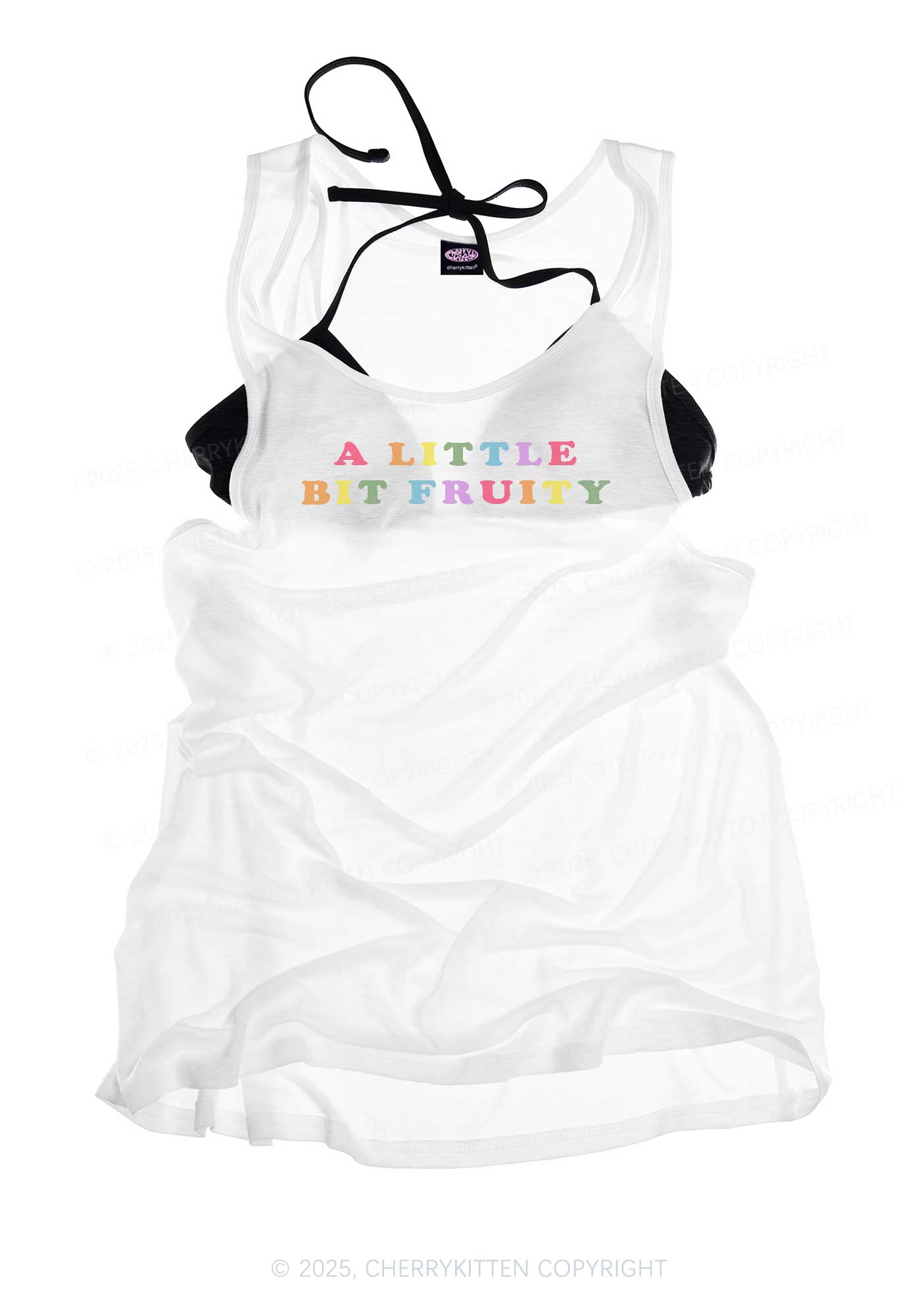 Bit Fruity Pride Y2K Sheer Boyfriend Tank Cherrykitten
