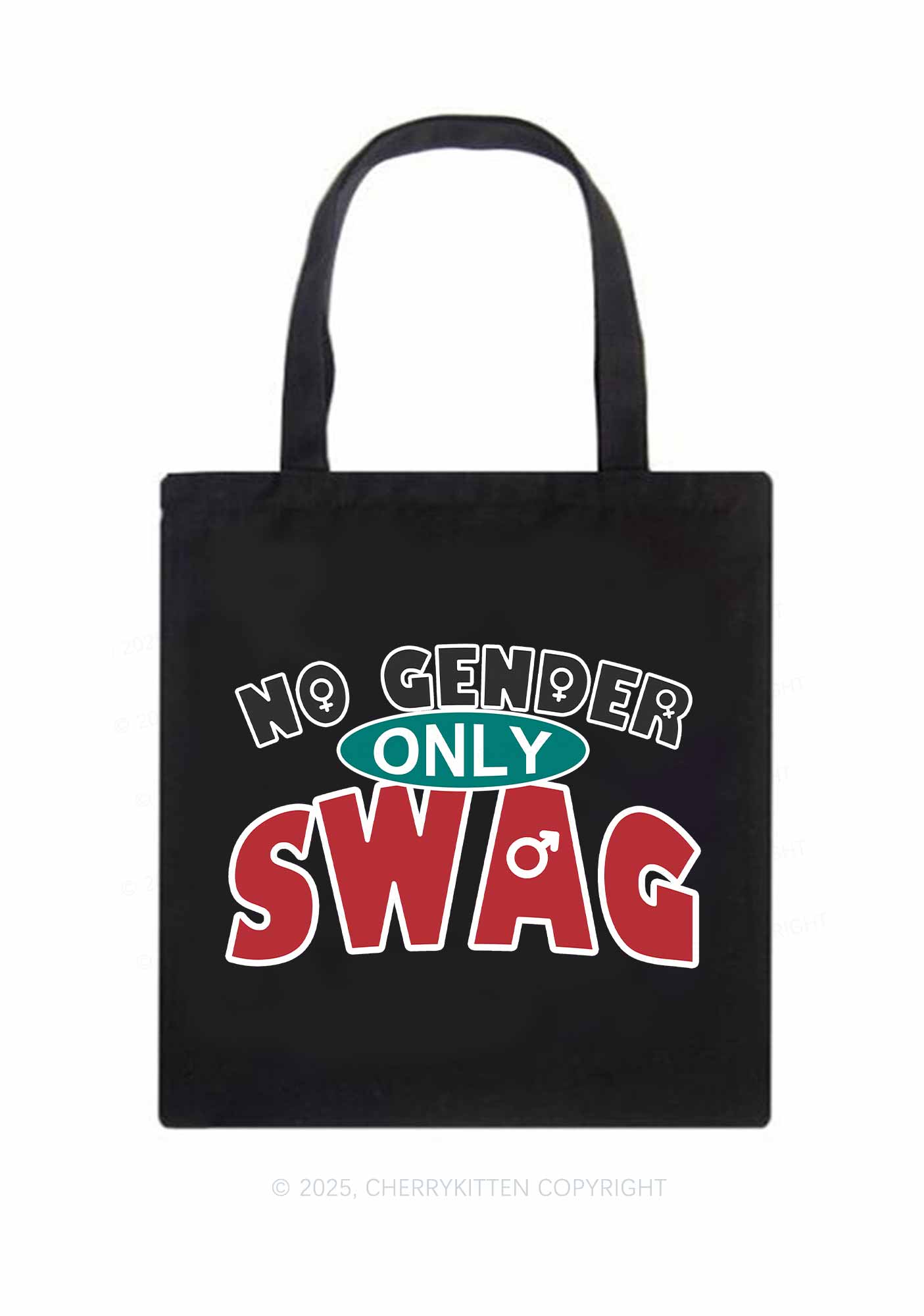 No Gender Only Swag Pride Y2K Canvas Tote Bag Cherrykitten