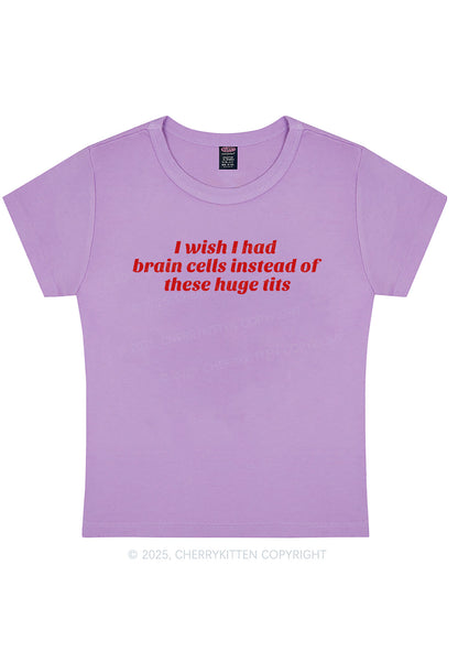 I Wish Brain Cells Y2K Baby Tee Cherrykitten