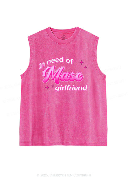 Need Masc Girlfriend Pride Y2K Washed Muscle Tank Cherrykitten