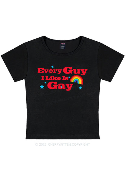 I Like Gay Pride Y2K Baby Tee Cherrykitten