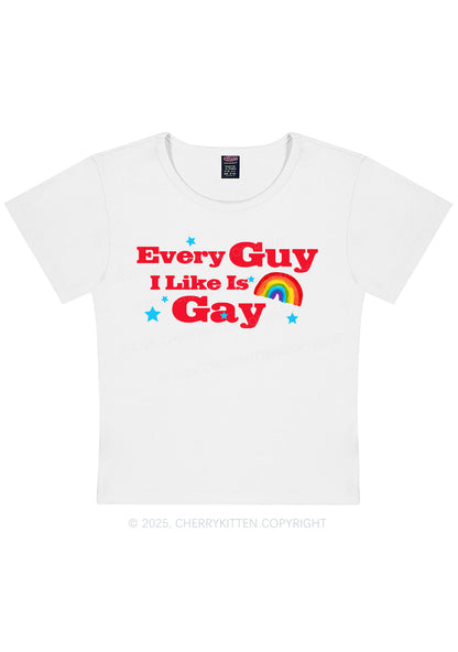 I Like Gay Pride Y2K Baby Tee Cherrykitten