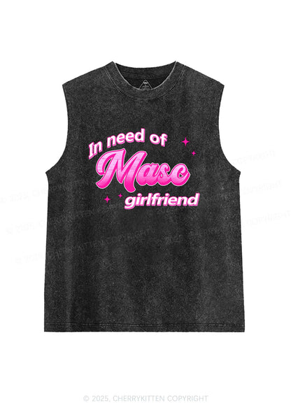 Need Masc Girlfriend Pride Y2K Washed Muscle Tank Cherrykitten