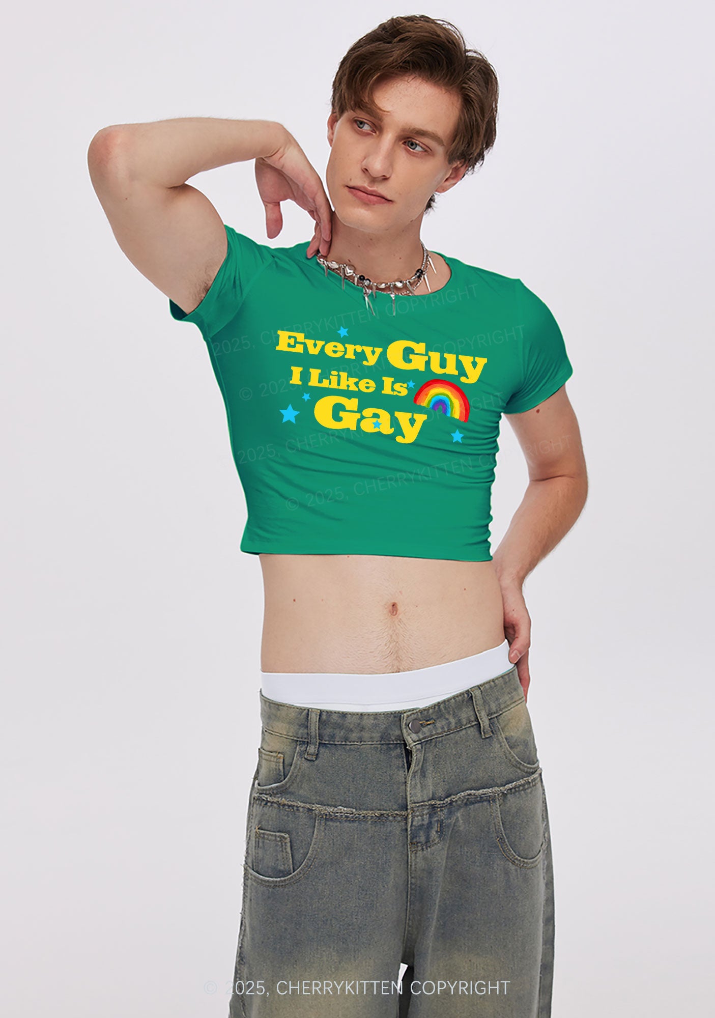 I Like Gay Pride Y2K Baby Tee Cherrykitten
