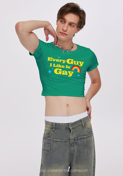 I Like Gay Pride Y2K Baby Tee Cherrykitten