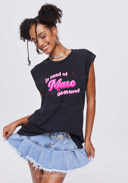 Need Masc Girlfriend Pride Y2K Washed Muscle Tank Cherrykitten