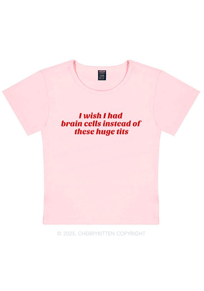 I Wish Brain Cells Y2K Baby Tee Cherrykitten