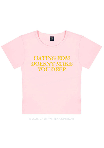 Hating Edm Y2K Baby Tee Cherrykitten