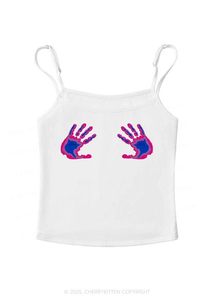 Bisexual Thermal Hands Pride Y2K Spaghetti Strap Cami Cherrykitten