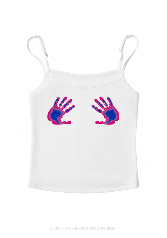 Bisexual Thermal Hands Pride Y2K Spaghetti Strap Cami Cherrykitten