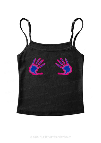 Bisexual Thermal Hands Pride Y2K Spaghetti Strap Cami Cherrykitten