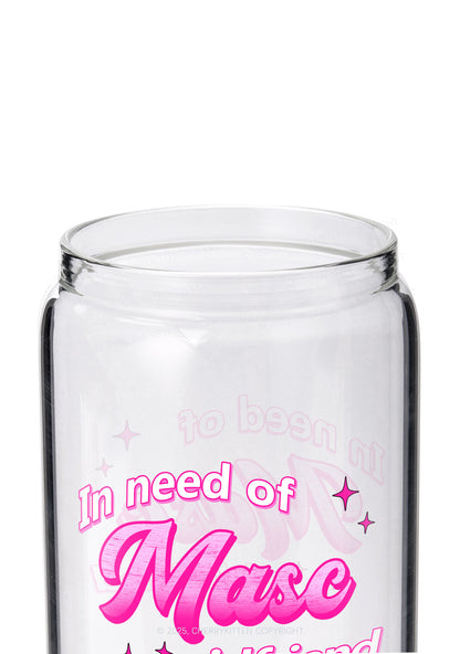 Need Masc Girlfriend Pride Y2K Printed Glass Cup Cherrykitten