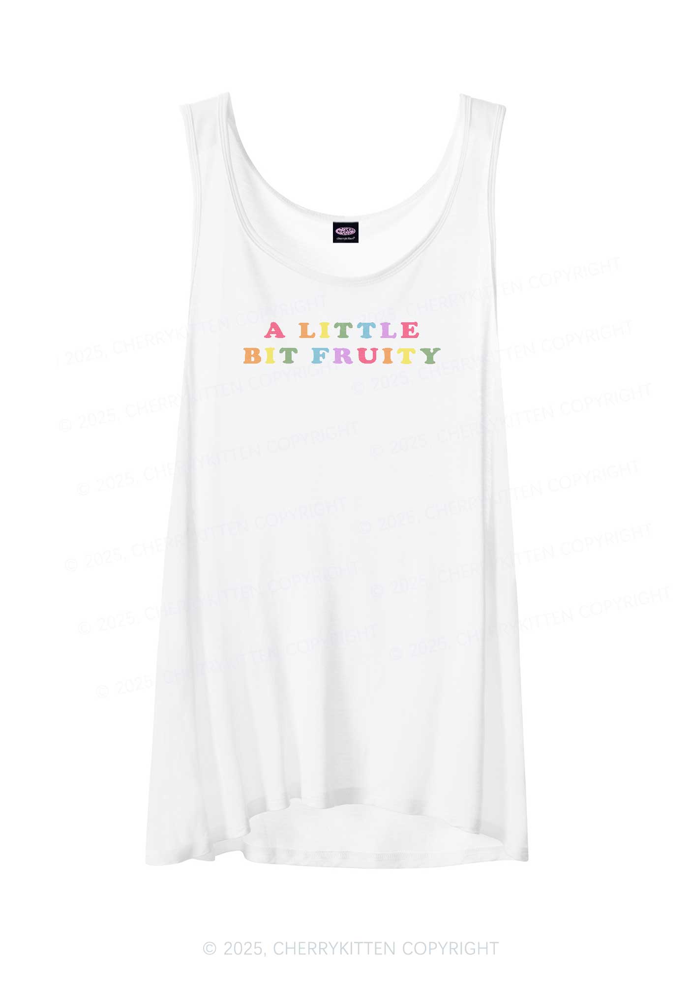 Bit Fruity Pride Y2K Sheer Boyfriend Tank Cherrykitten